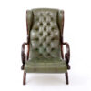 refurbished Chesterfield relaxfauteuil Regency groen 1 green arm chair 1