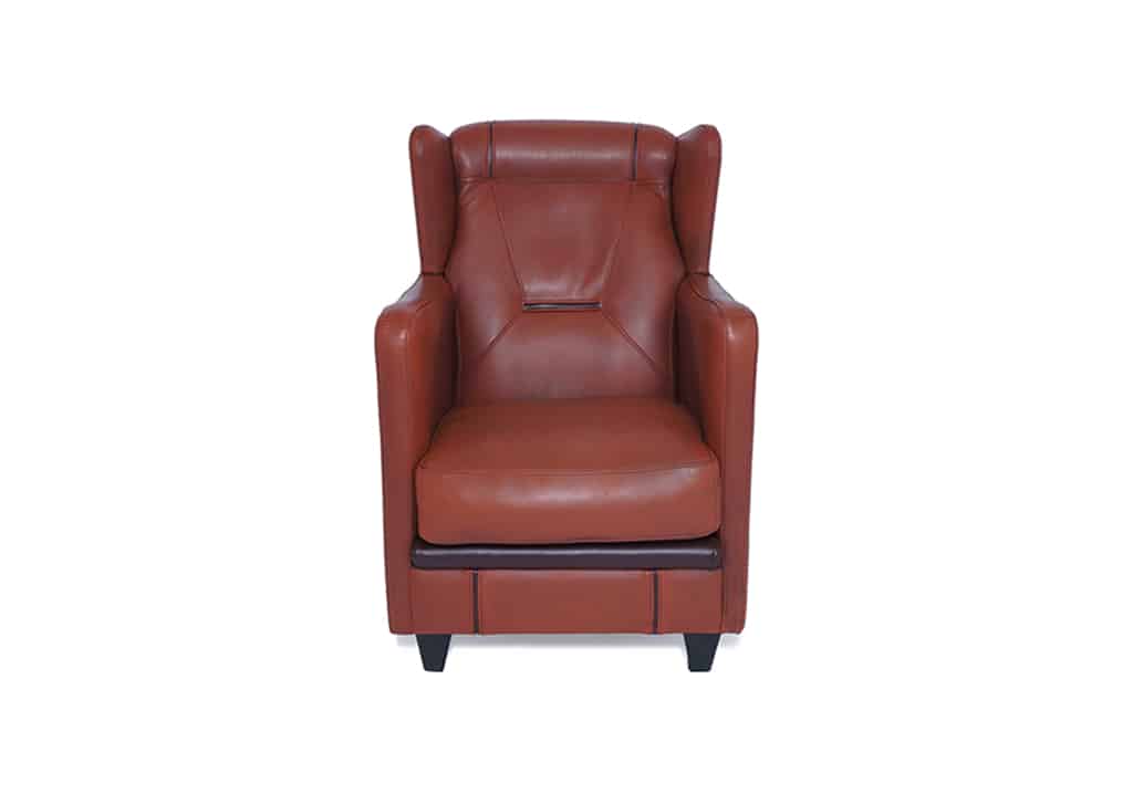 refurbished fauteuil Mol & Geurts donker bruin