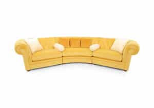 sofa Chesterfield Livorno curved Yellow