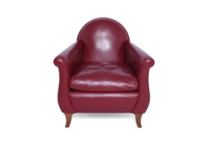 refurbished Poltrona Frau fauteuil Lyra rood