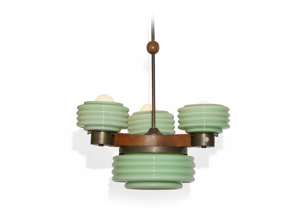 Art Deco hanglamp Tsjechoslowakije